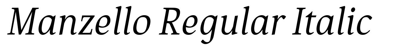 Manzello Regular Italic